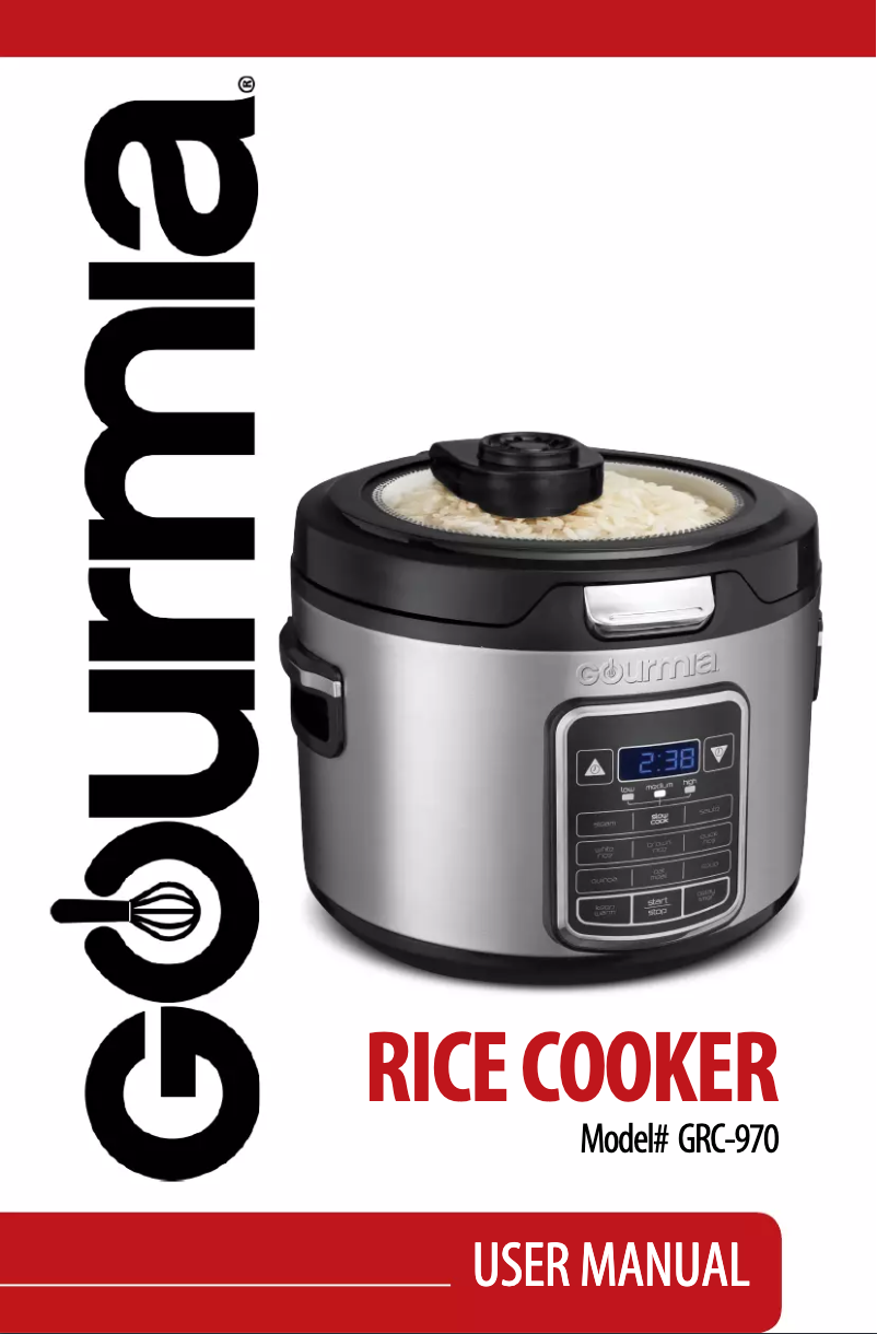 Page n°1 - Manuel utilisateur Gourmia GRC970