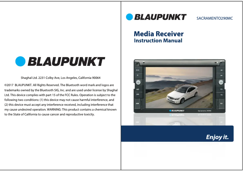 Página 1 del manual Manual de usuario Blaupunkt Sacramento 290MC