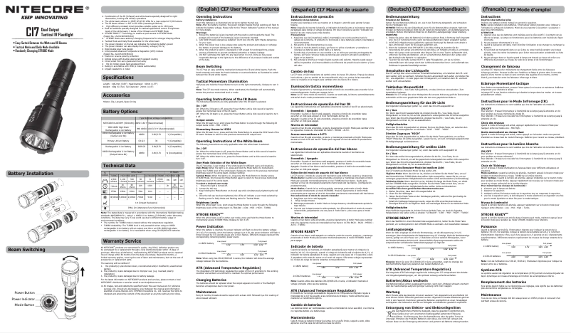 Page n°1 - Manuel utilisateur Nitecore CI7