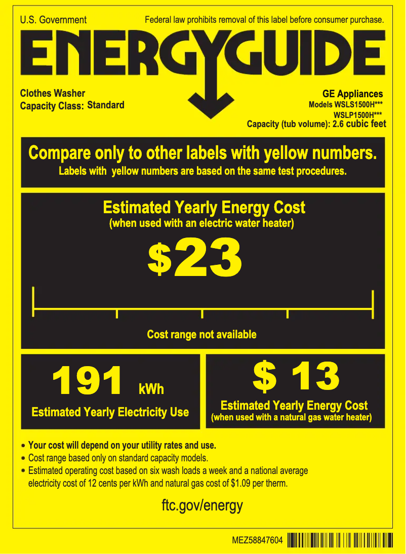 Image de la première page du manuel de l'appareil WSLS1500HWW
