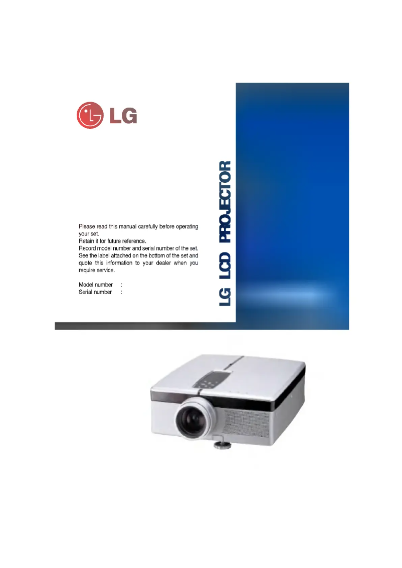 Page 1 de la notice Manuel utilisateur LG LP-XG2