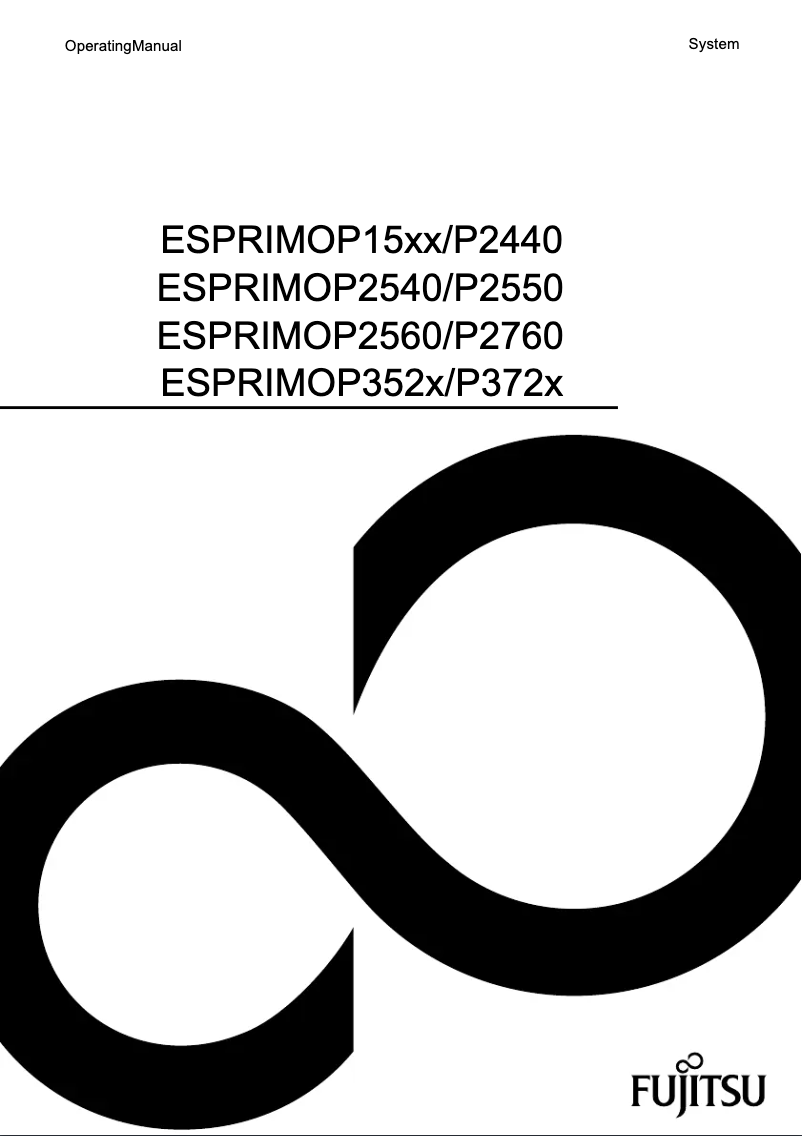 Page 1 de la notice Manuel utilisateur Fujitsu Esprimo P3521
