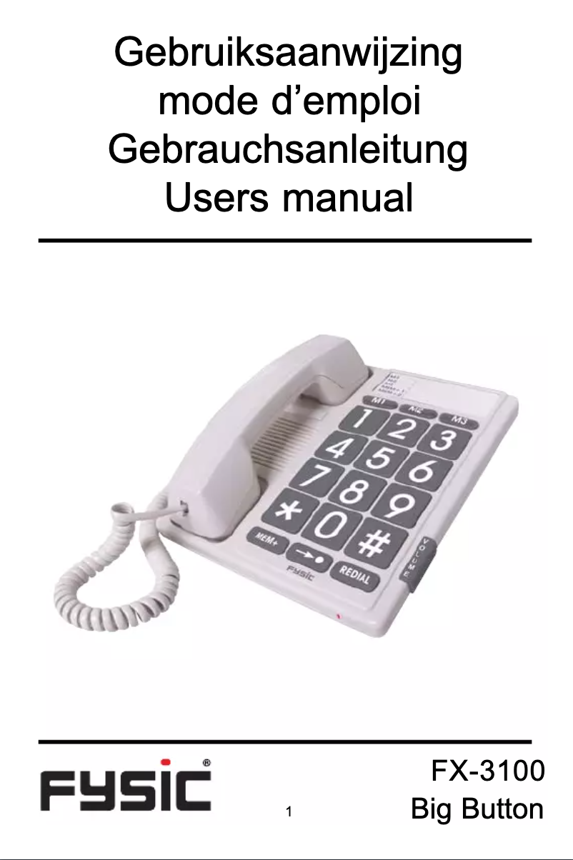 Imagen de la primera página del manual del dispositivo FX-3100