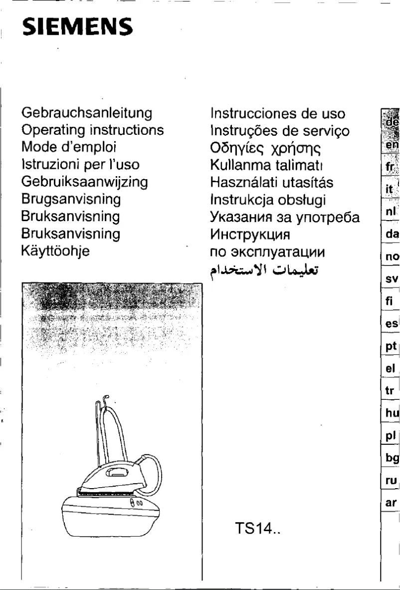 Page 1 de la notice Manuel utilisateur Siemens TS14410