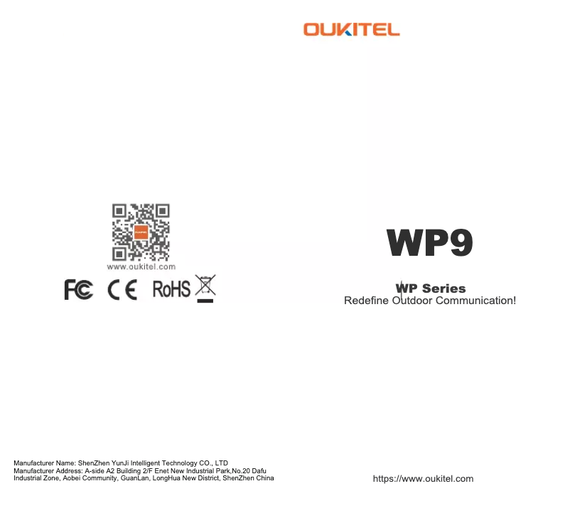 Página 1 del manual Manual de usuario Oukitel WP9