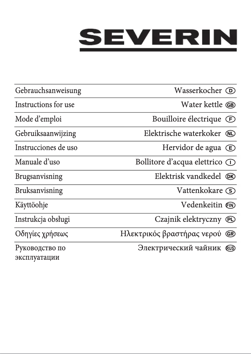 Image de la première page du manuel de l'appareil WK 3308