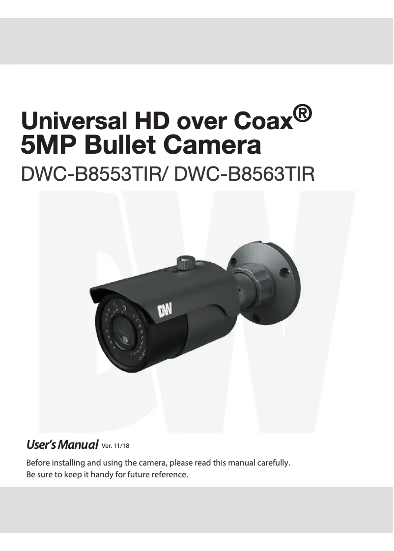 Page 1 de la notice Manuel utilisateur Digital Watchdog Universal HD over Coax DWC-B8553TIR