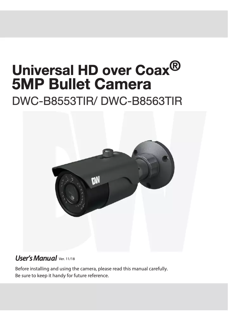 Image de la première page du manuel de l'appareil Universal HD over Coax DWC-B8553TIR