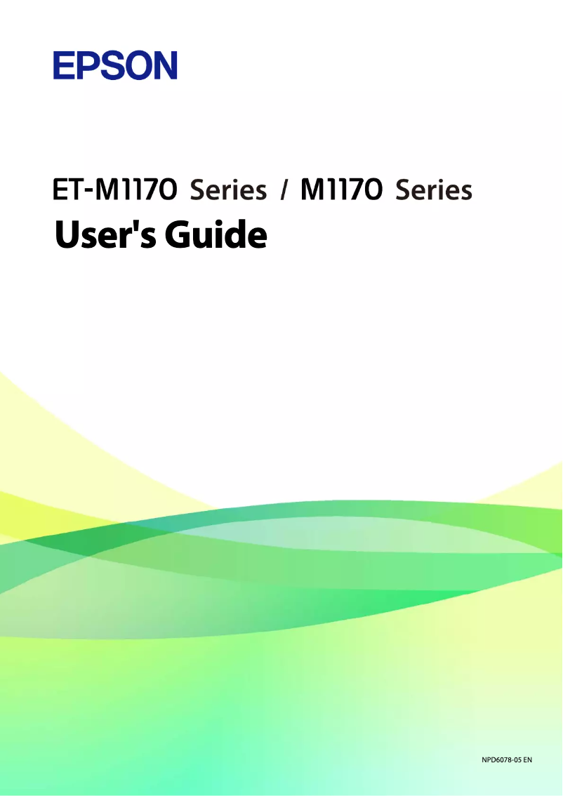 Page n°1 - Manuel utilisateur Epson EcoTank M1178