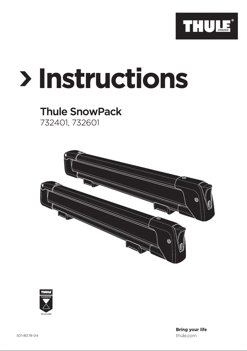 Page n°1 - Manuel utilisateur Thule SnowPack 7326