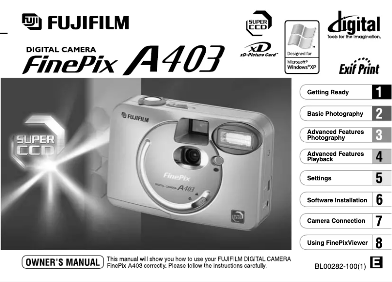Page n°1 - Manuel utilisateur Fujifilm FinePix A403