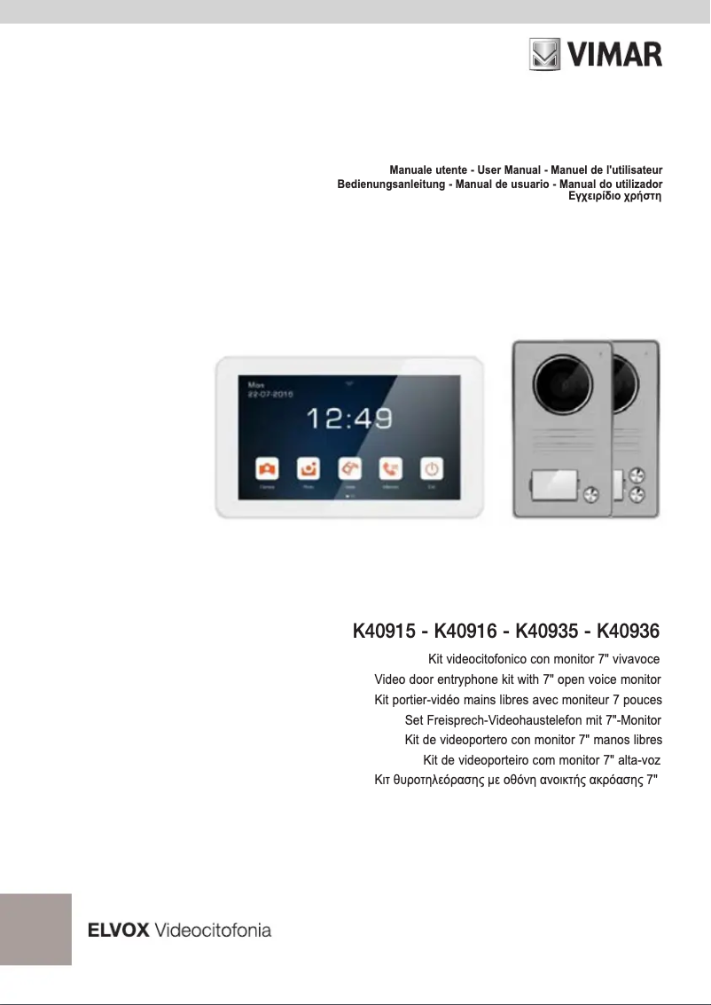 Page 1 de la notice Manuel utilisateur Vimar K40936