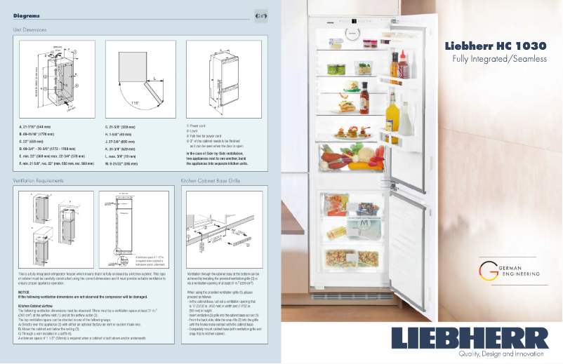 Page n°1 - Fiche technique Liebherr HC1030