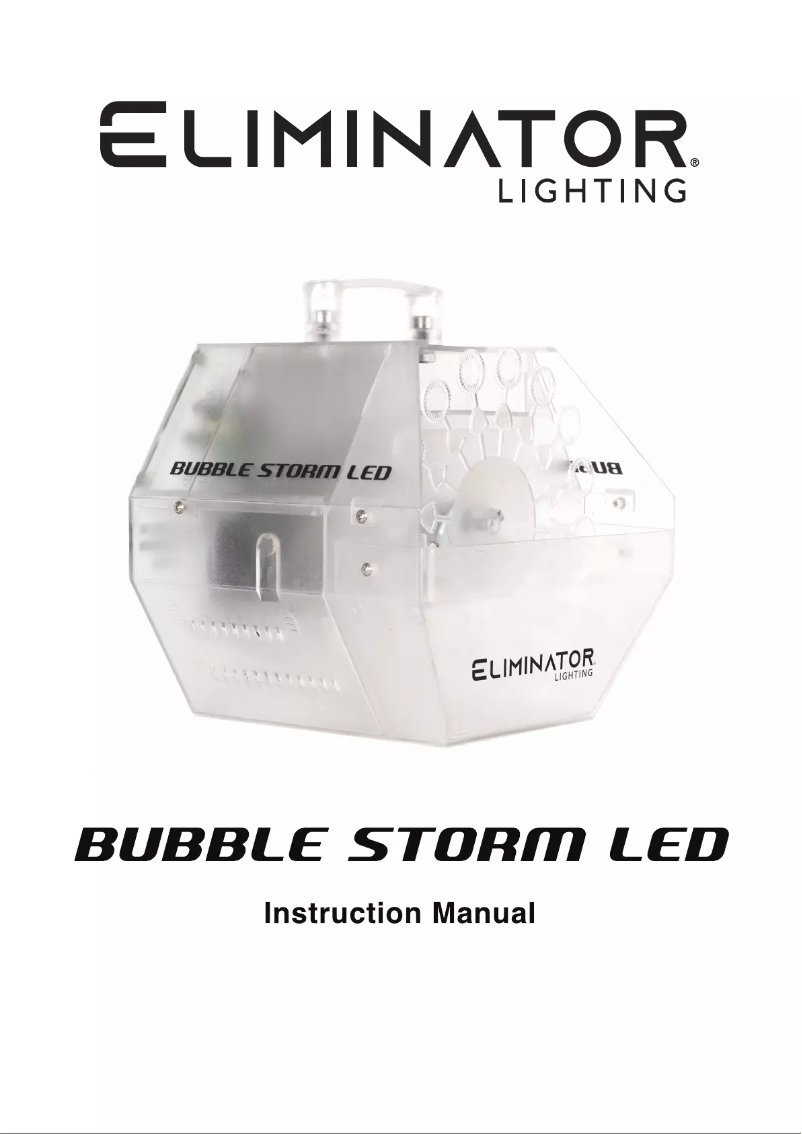 Image de la première page du manuel de l'appareil Bubble Storm LED