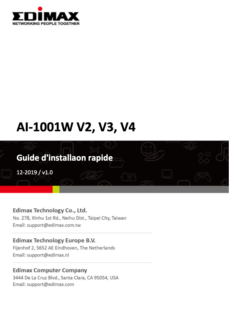 Page n°1 - Manuel utilisateur Edimax AI-1001W V2