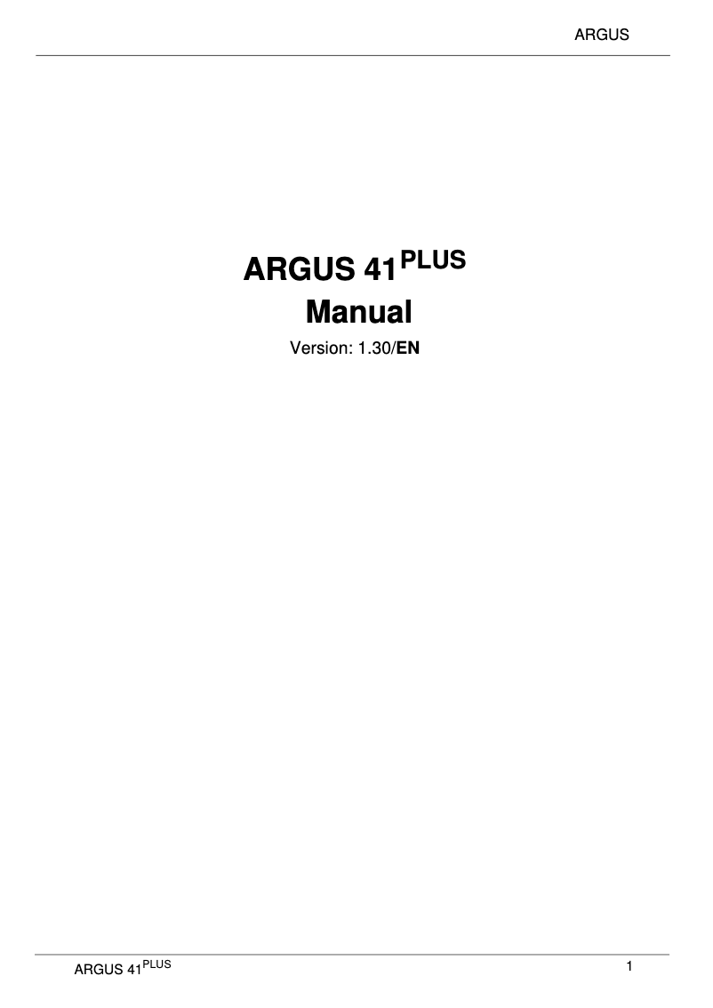 Image de la première page du manuel de l'appareil 41 Plus