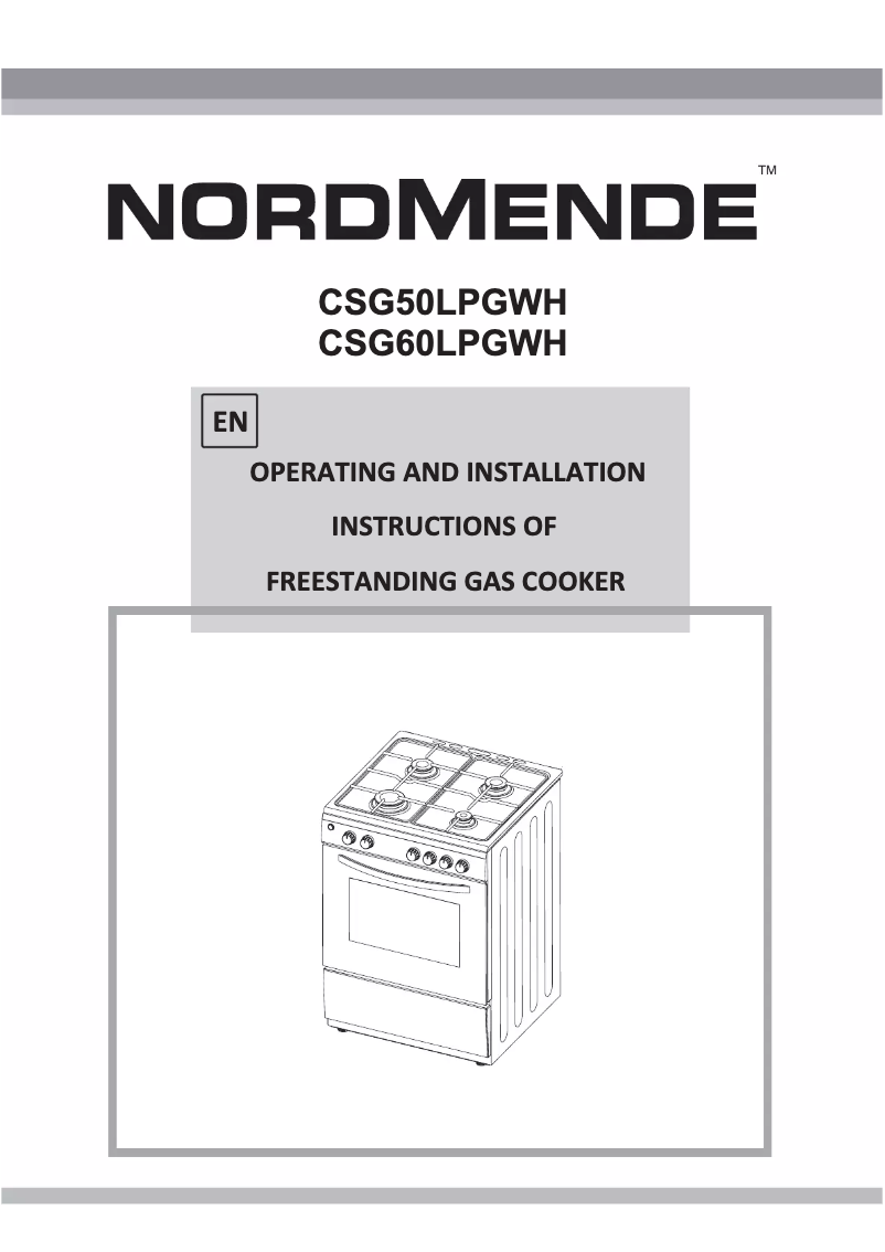 Página 1 del manual Manual de usuario Nordmende CSG60LPGW
