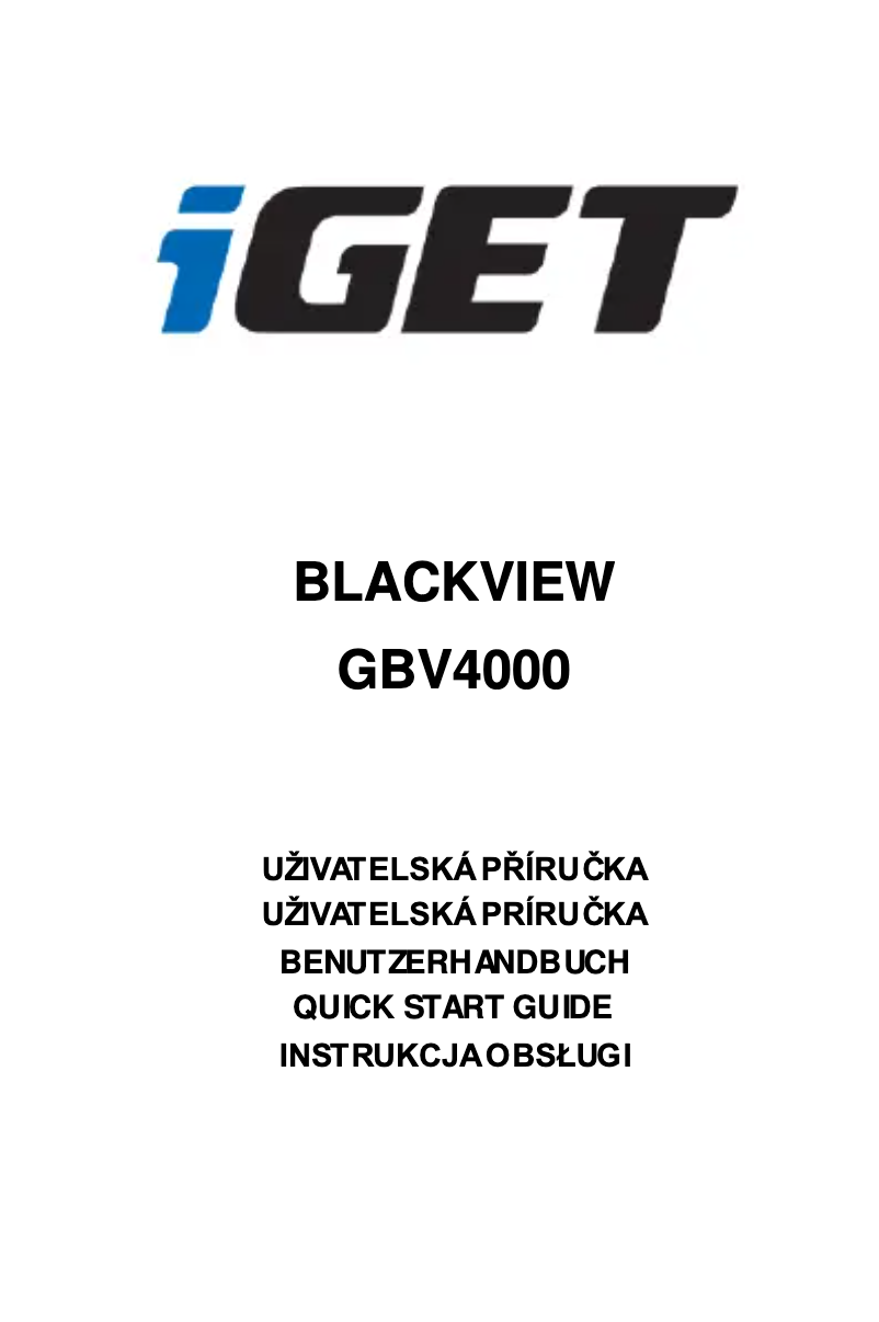 Page 1 de la notice Manuel utilisateur iGET Blackview GBV4000