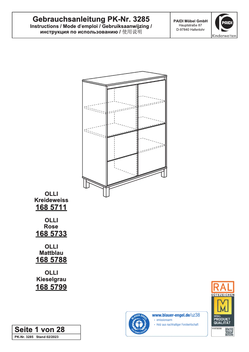 Image de la première page du manuel de l'appareil Olli