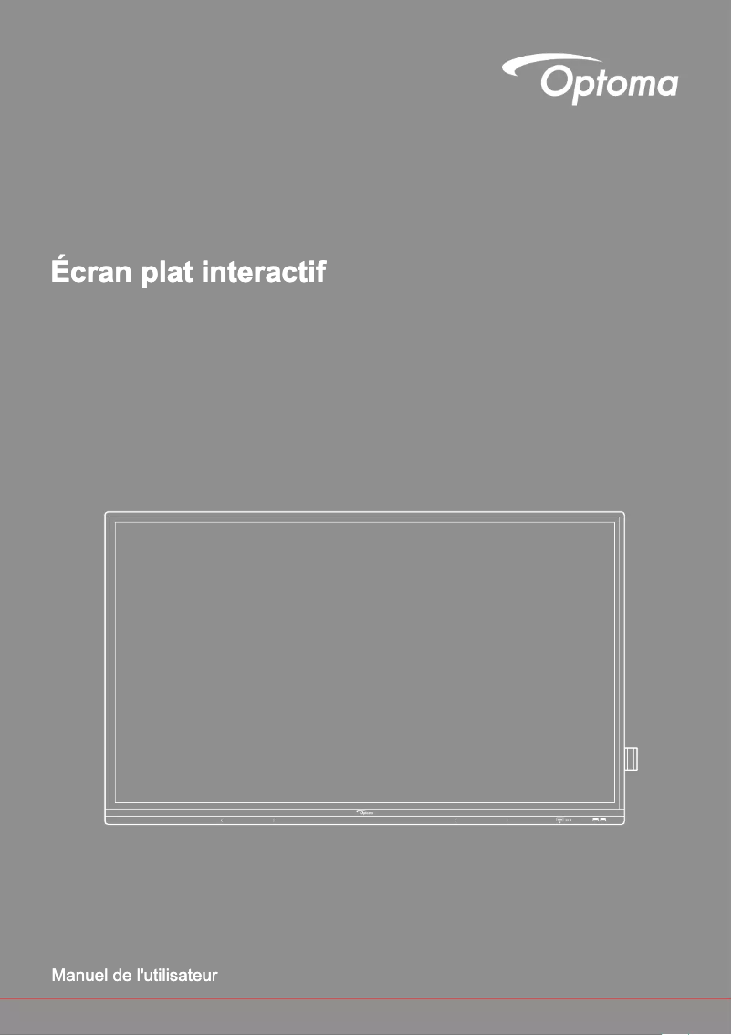 Page 1 de la notice Manuel utilisateur Optoma Interactive Flat Panel