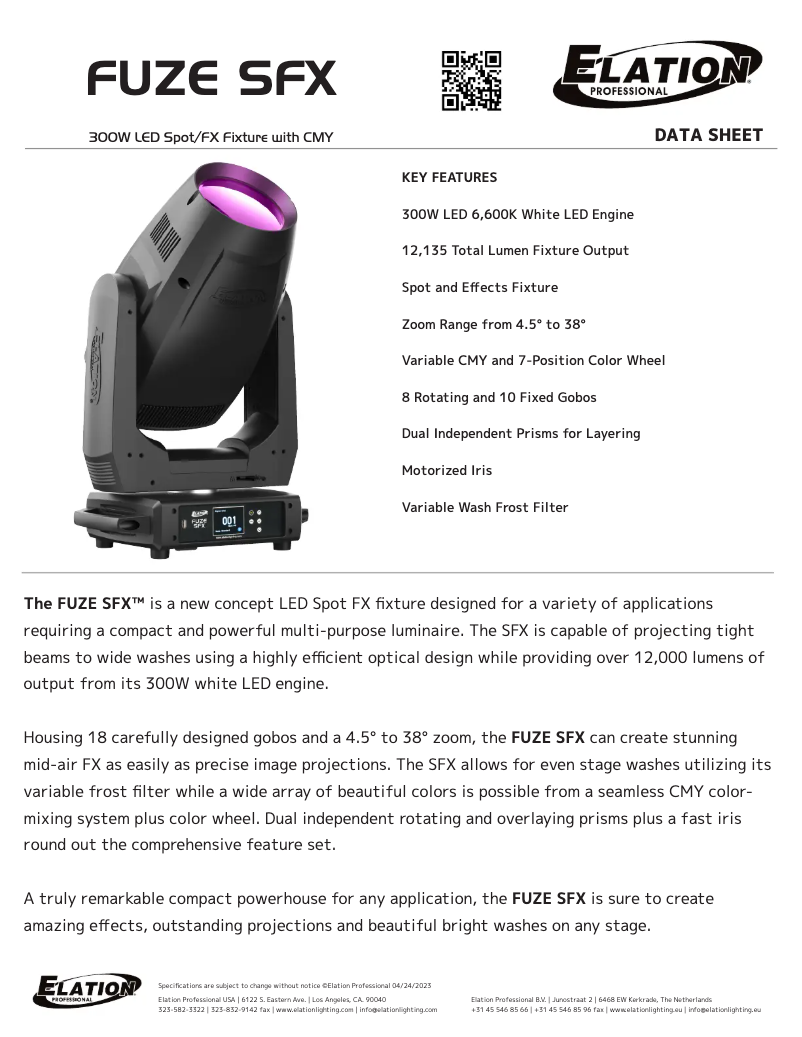 Image de la première page du manuel de l'appareil Fuze SFX