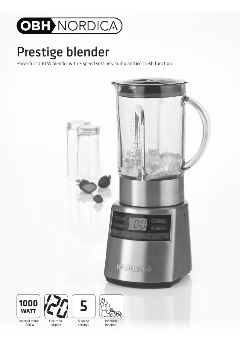 Page 1 de la notice Manuel utilisateur OBH Nordica Prestige 7782