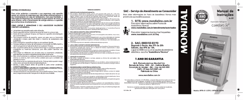 Página 1 del manual Manual de usuario Mondial A-09