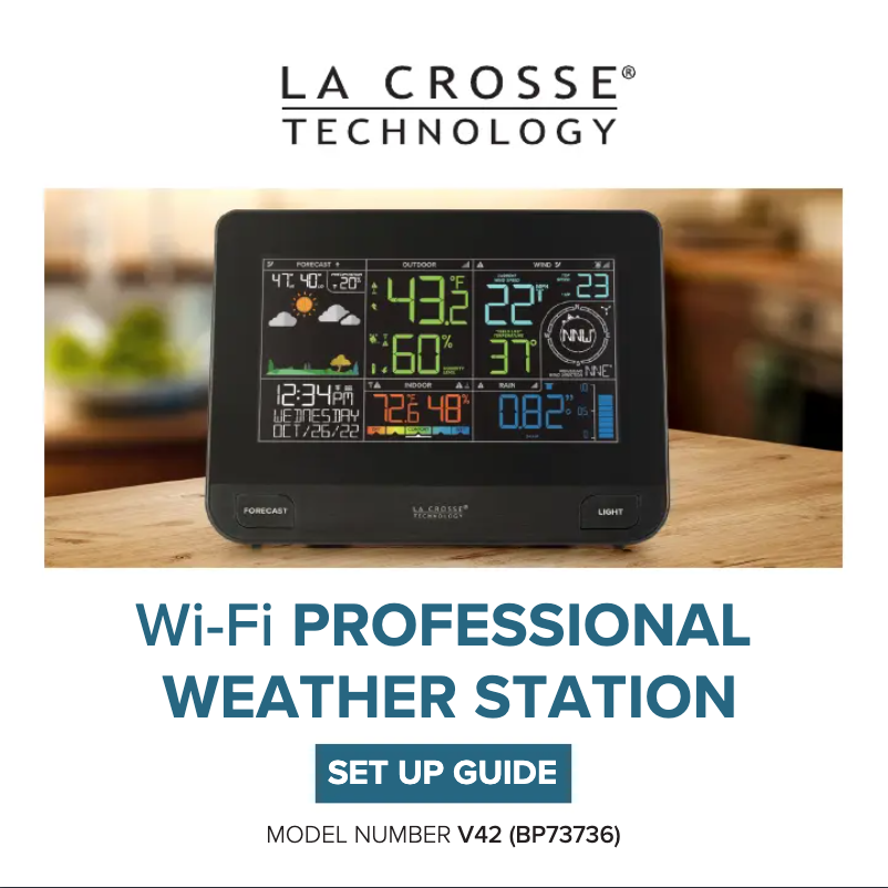 Page n°1 - Manuel utilisateur La Crosse Technology V42-PRO