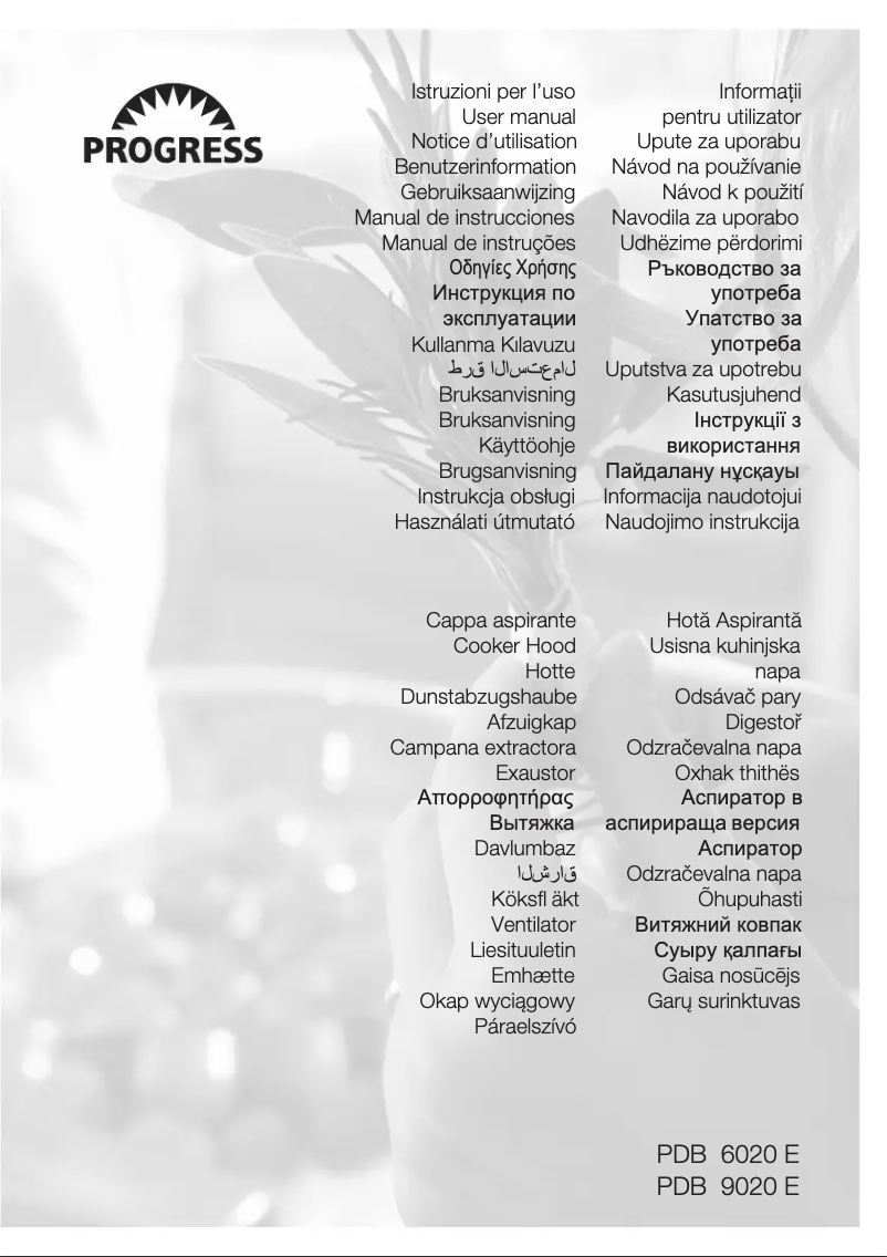 Page n°1 - Manuel utilisateur Progress PDB6020E