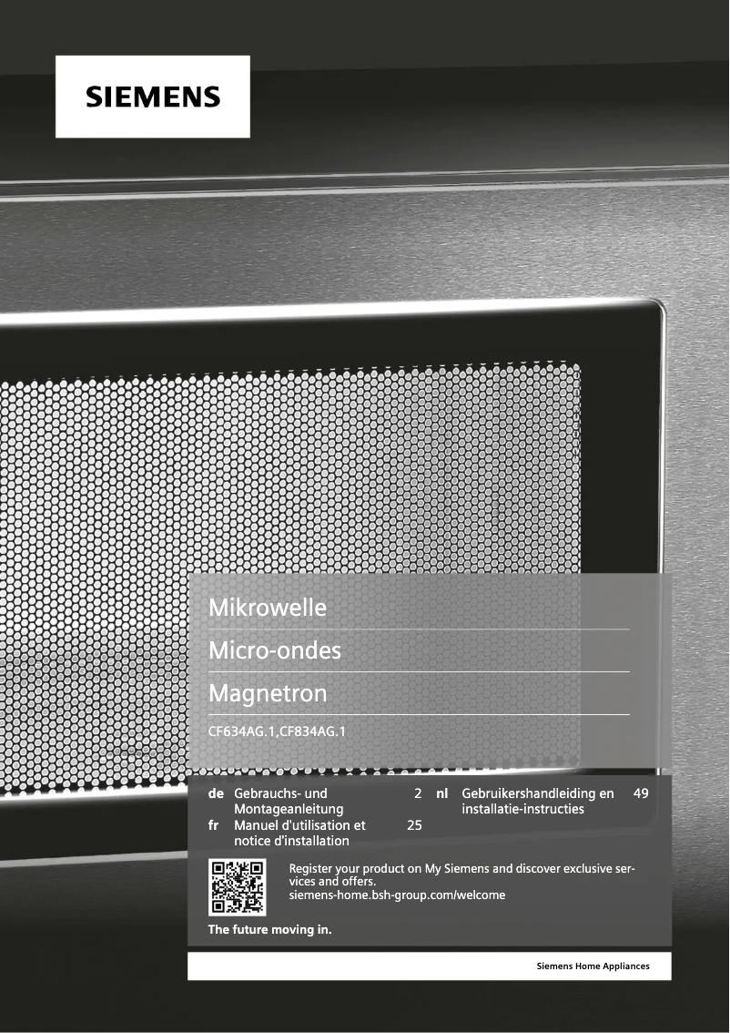 Image de la première page du manuel de l'appareil CF834AGB1