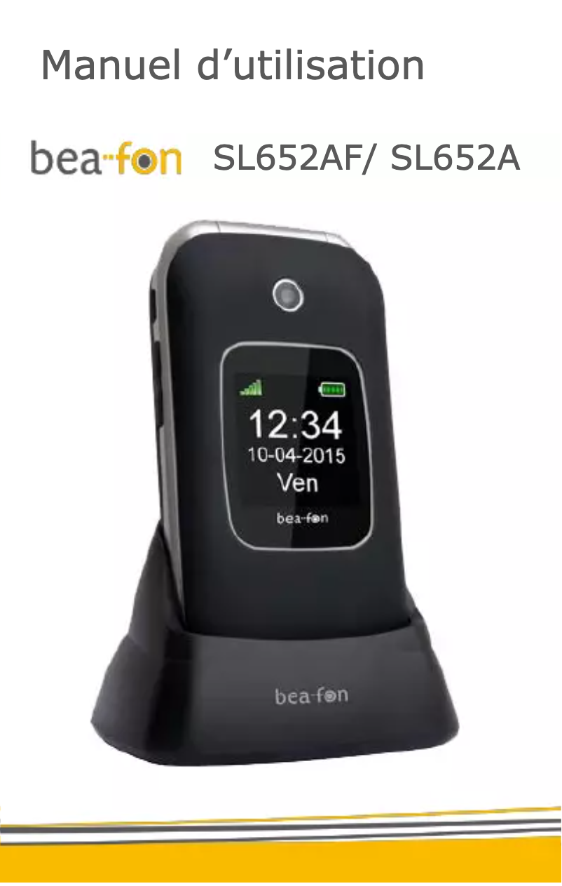 Page 1 de la notice Manuel utilisateur Bea-fon SL652A