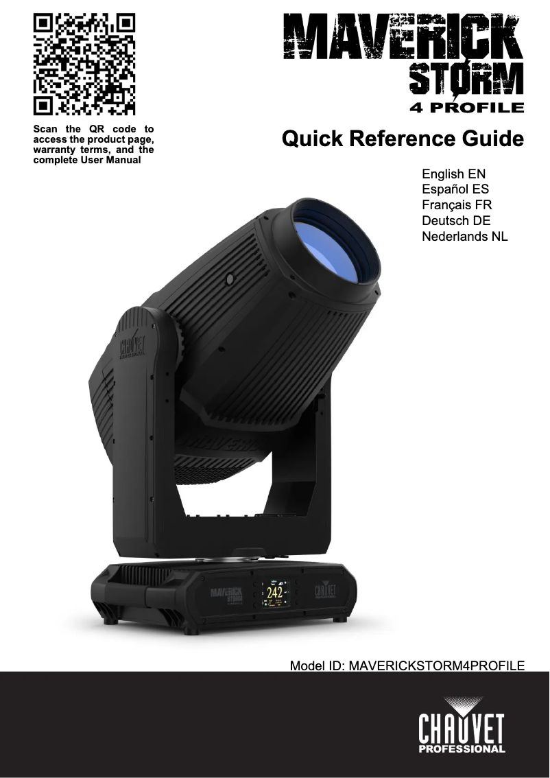 Página 1 del manual Manual de usuario Chauvet Maverick Storm 4 Profile