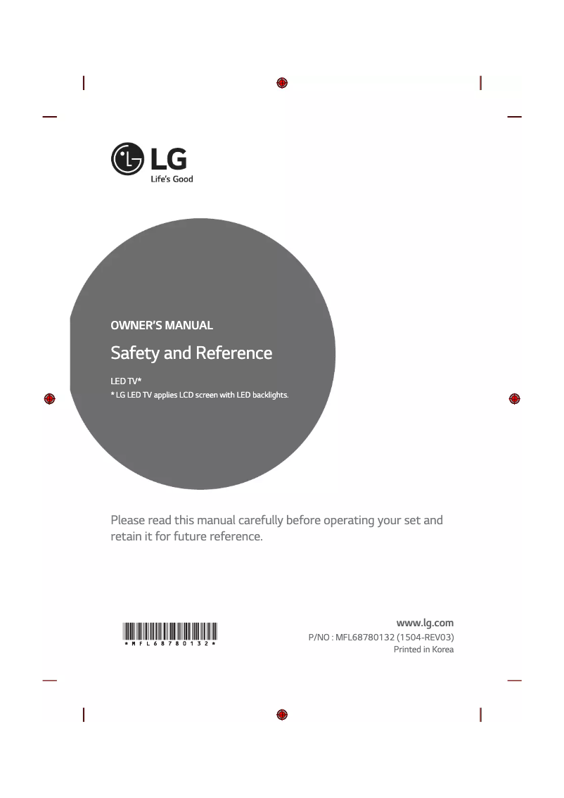 Page n°1 - Manuel utilisateur LG 65UF8509