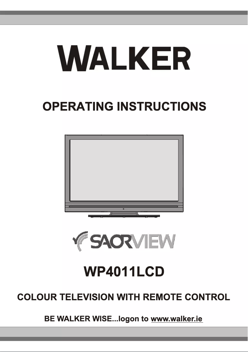 Page n°1 - Manuel utilisateur Walker WP4011LCD