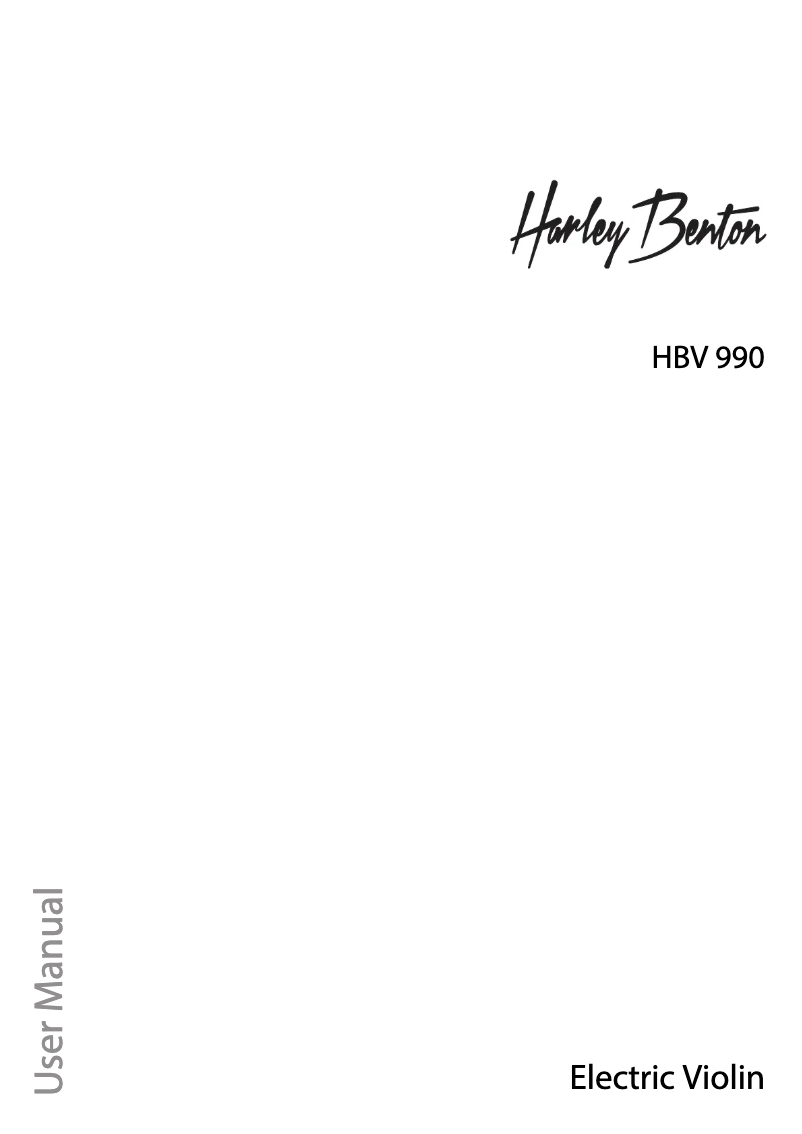 Página 1 del manual Manual de usuario Harley Benton HBV 990WH