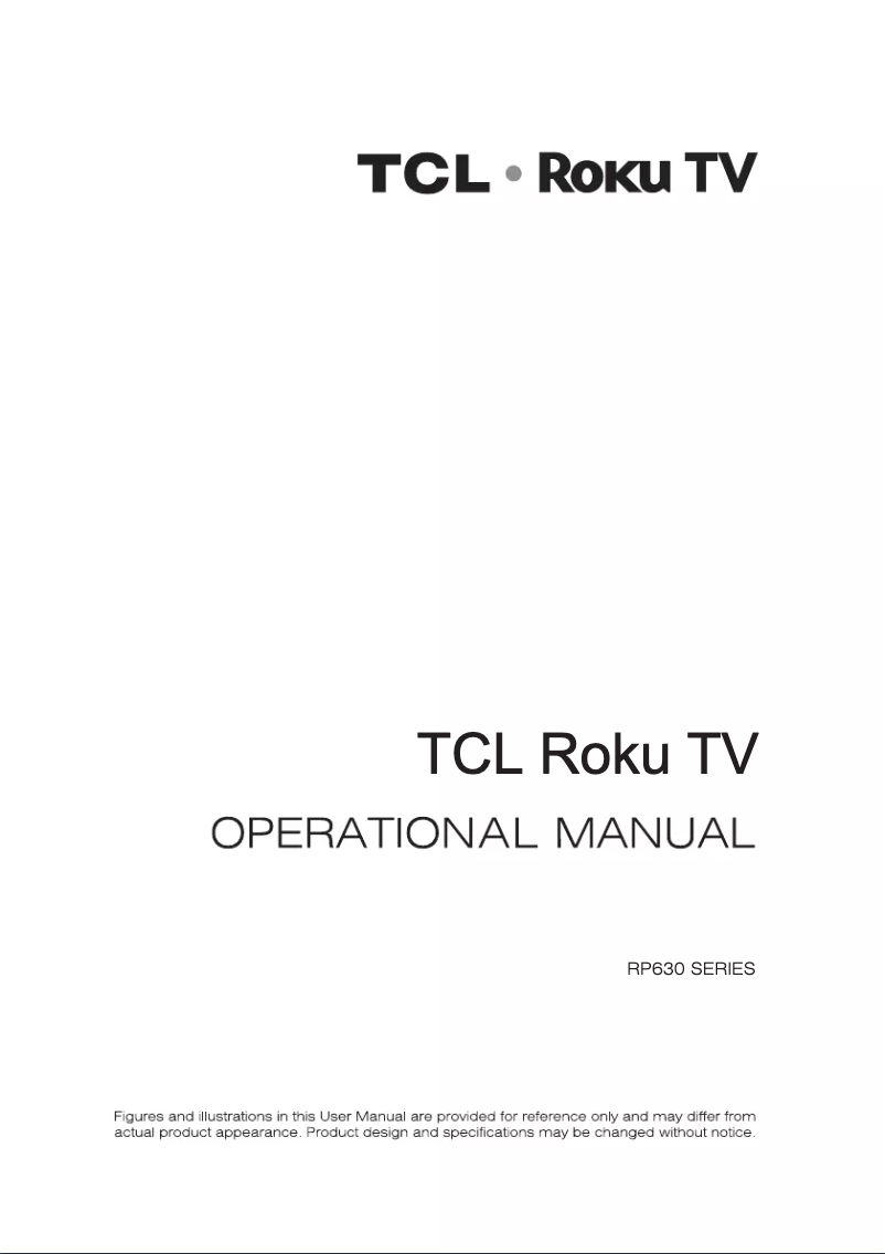 Page 1 de la notice Manuel utilisateur TCL 55RP630