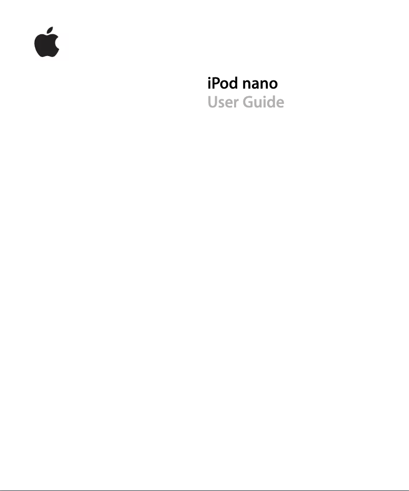 Page 1 de la notice Manuel utilisateur Apple iPod Nano