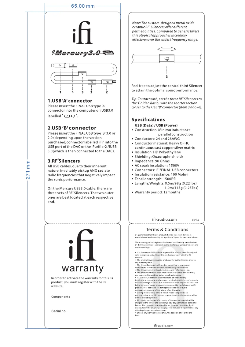 Page n°1 - Manuel utilisateur iFi Audio Mercury3.0
