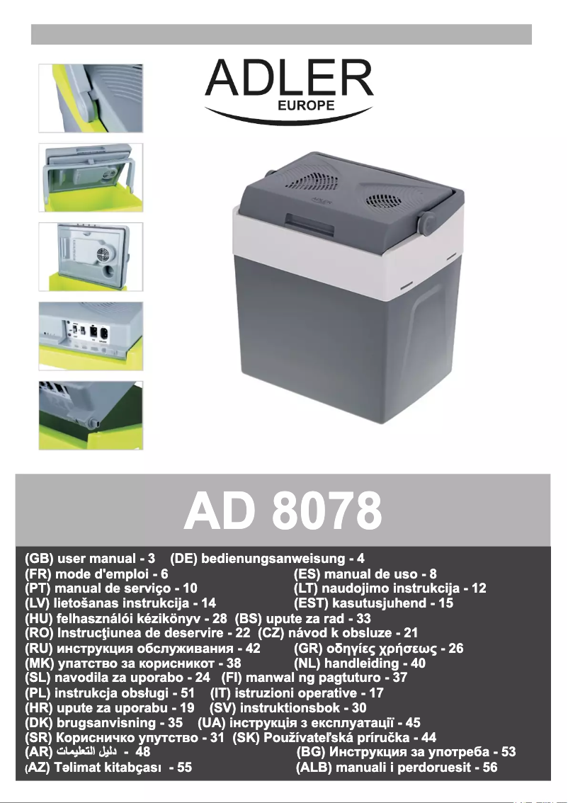 Page n°1 - Manuel utilisateur Adler AD 8078