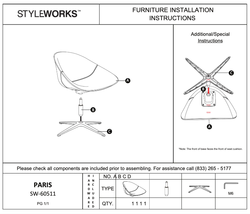 Page 1 de la notice Manuel utilisateur StyleWorks Paris
