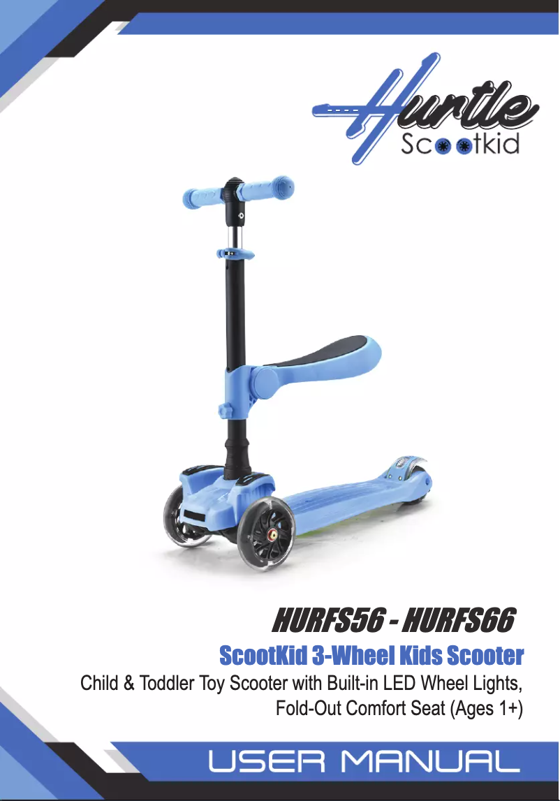 Page 1 de la notice Manuel utilisateur Hurtle ScootKid 3 HURFS66