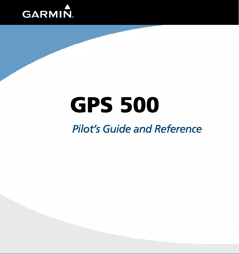 Page n°1 - Manuel utilisateur Garmin GPS 500