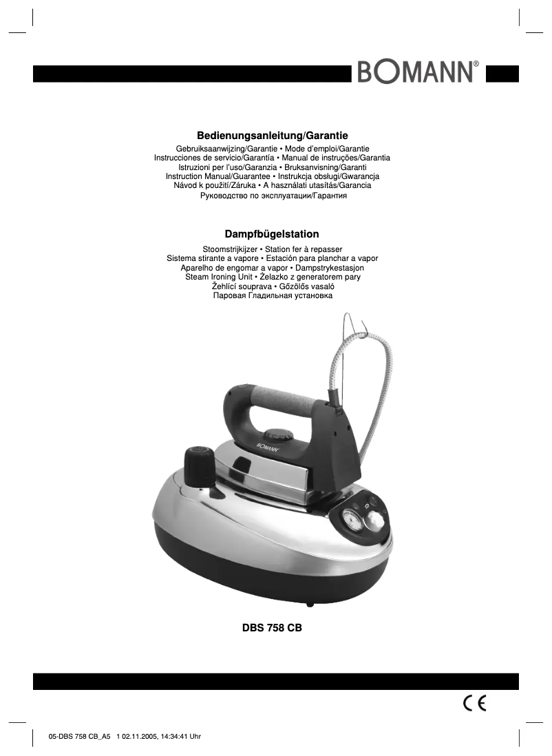 Page 1 de la notice Manuel utilisateur Bomann DBS 758 CB