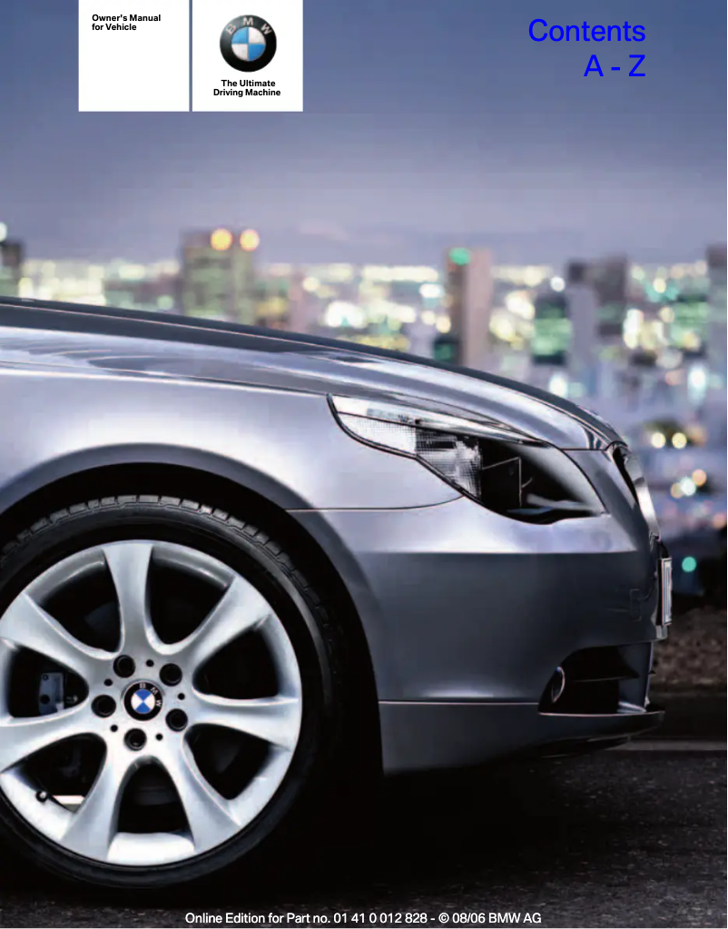 Page 1 de la notice Manuel utilisateur BMW 530xi Sports Wagon & Sedan (2007)