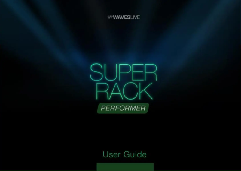 Image de la première page du manuel de l'appareil SuperRack Performer