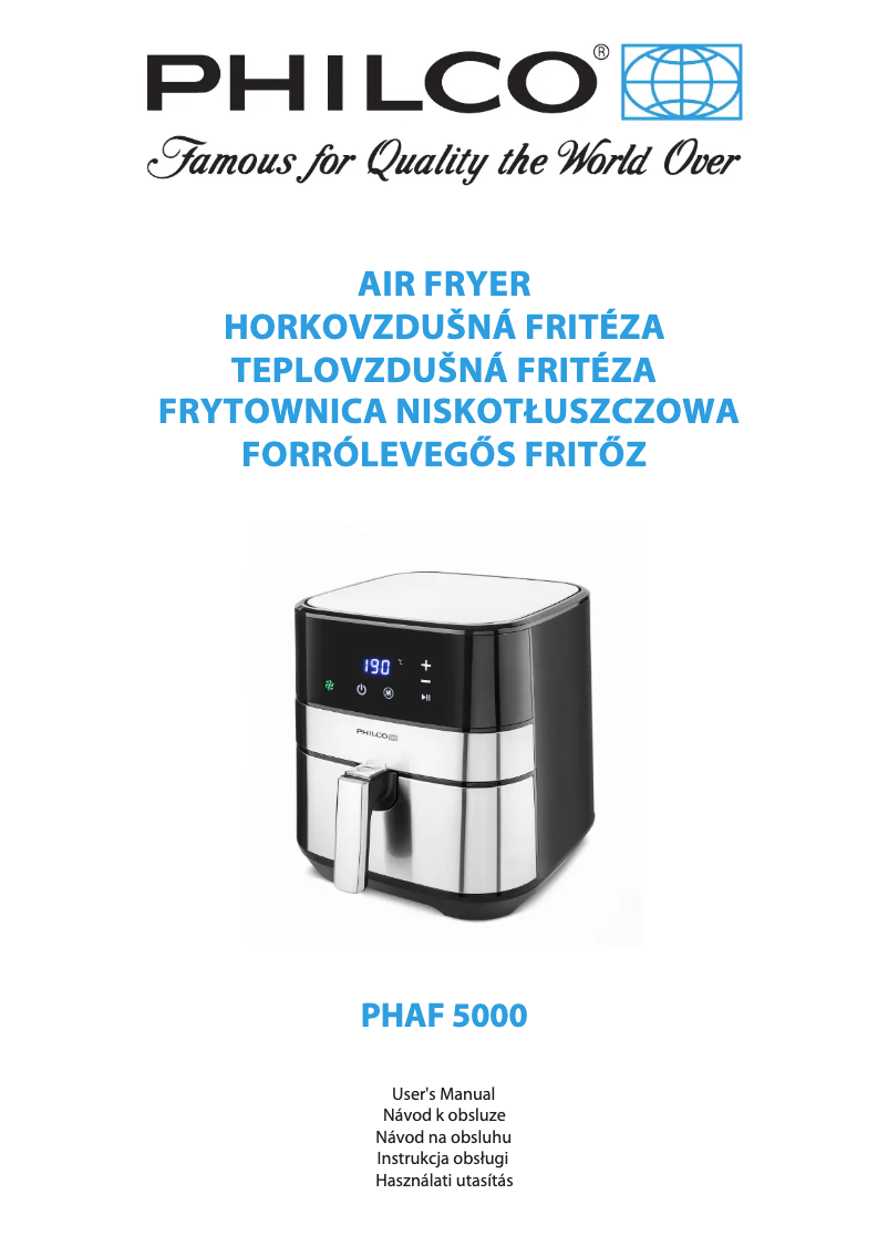 Page n°1 - Manuel utilisateur Philco PHAF 5000