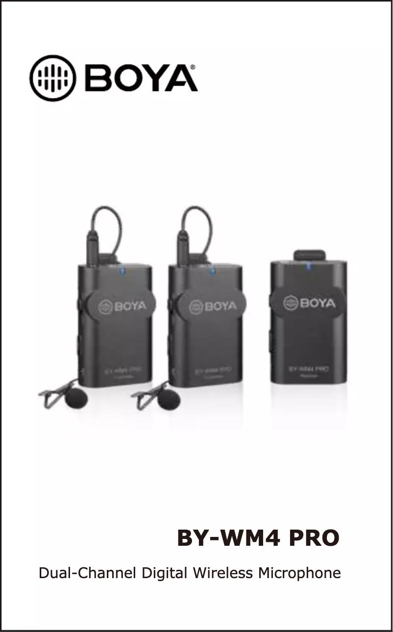 Page n°1 - Manuel utilisateur BOYA BY-WM4 PRO