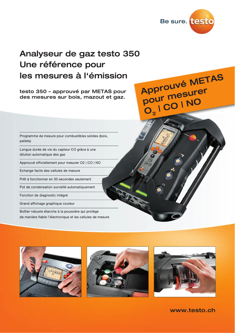 Page 1 de la notice Brochure Testo 350