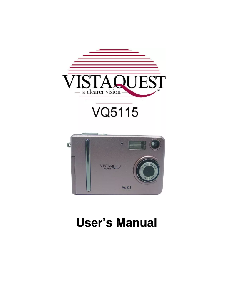 Page n°1 - Manuel utilisateur VistaQuest VQ-5115
