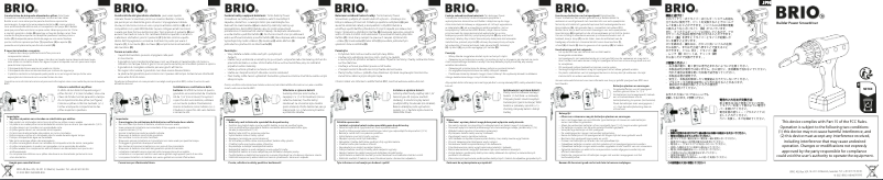 Page 1 de la notice Manuel utilisateur BRIO Builder Power Screwdriver